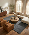 Cozy Comfort Shag Collection Area Rug - Haven (Pebble Gray) Rectangle Pebble Gray  lifestyle 14