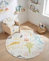 Wonder Tykes Collection Area Rug -  Abstracta Round Ivory  lifestyle 40