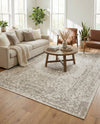 Patio Heritage Collection Area Rug -  Lafayette (Gray) Rectangle Gray  lifestyle 26
