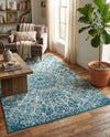 Riviera Elegance Collection Area Rug -  Eze Rectangle Turquoise  lifestyle 39
