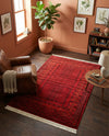 Samarkand Elegance Collection Area Rug -  Ark Rectangle Red  lifestyle 11