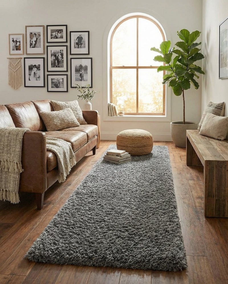 Eternal Plush Oasis Collection Area Rug -  Tranquility (Smoke) Runner Smoke  lifestyle 77