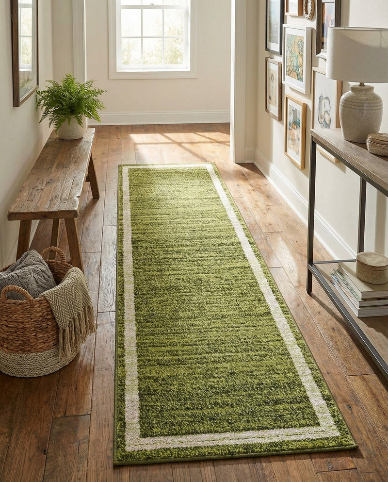 Studio Haven Collection Area Rug -  Alcove (Green) Runner Green  lifestyle 56