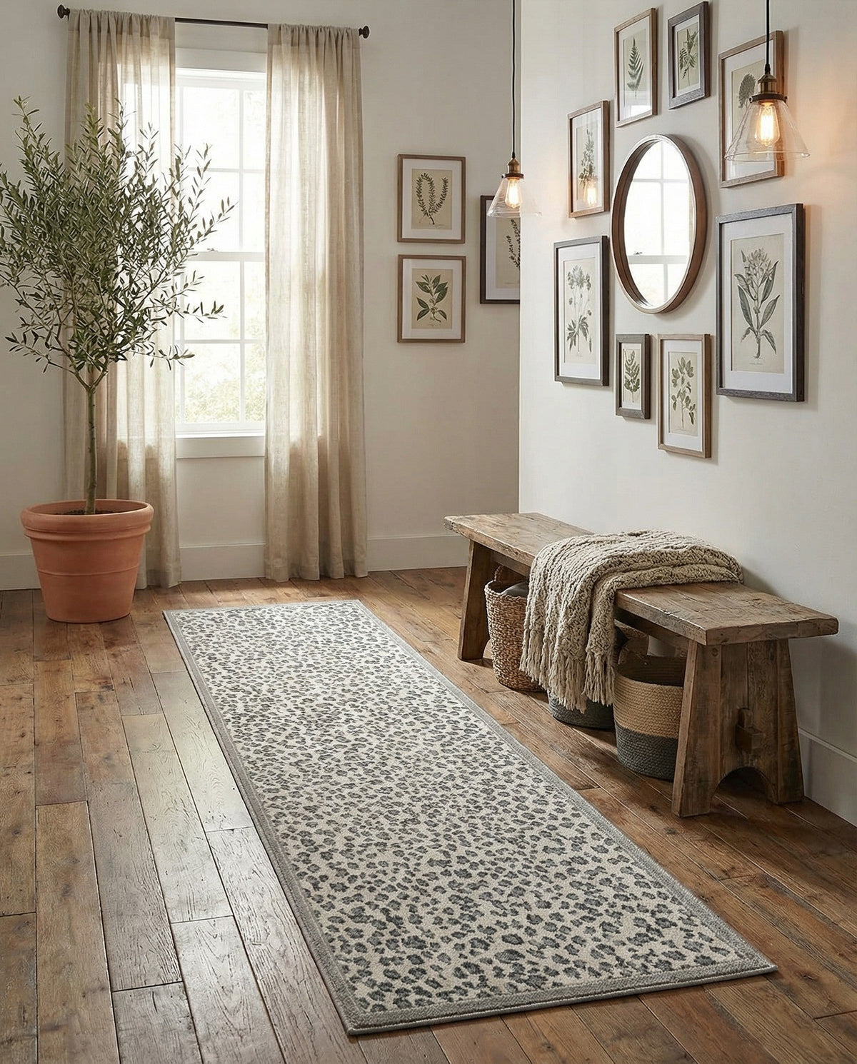 Savannah Sojourn Collection Area Rug - Serengeti Runner Gray  lifestyle 167