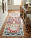 Parisian Elegance Collection Area Rug - Versailles (Pink Gray) Runner Pink Gray  lifestyle 39