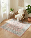 Adriana Terrace Collection Area Rug - Capri (Rose) Square Rose  lifestyle 52