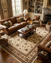 Jaipur Elegance Collection Area Rug -  Nahargarh (Cream) Rectangle Cream  lifestyle 13