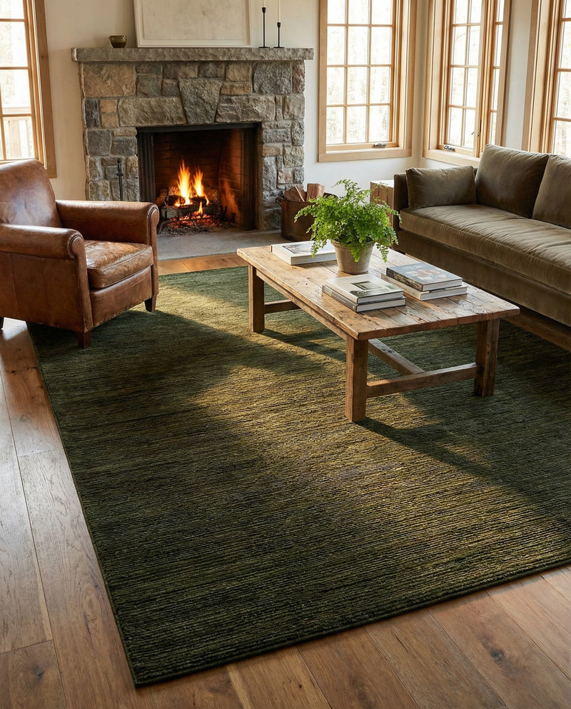 Bloomsbury Elegance Collection Area Rug -  Kensington (Green) Rectangle Green  lifestyle 18