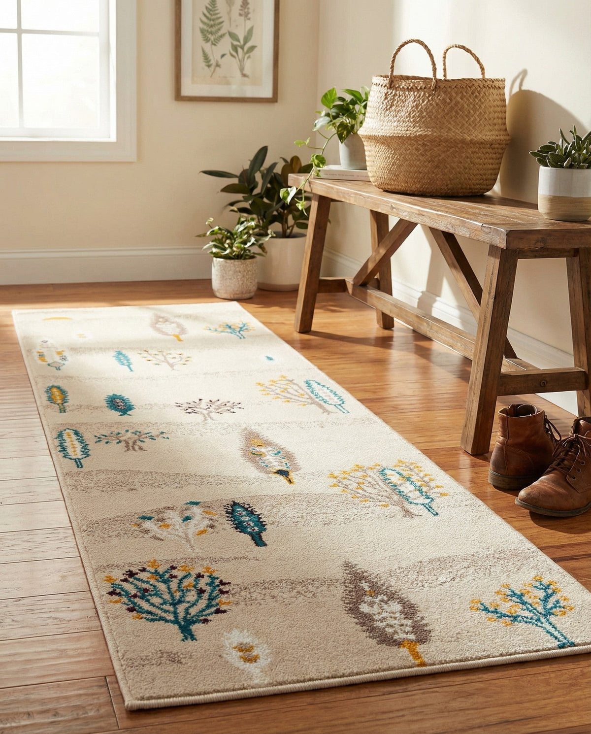 Coastal Haven Collection Area Rug -  Surfside Runner Ivory  lifestyle 110