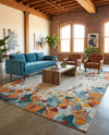 Chromatic Oasis Collection Area Rug -  Twilight Rectangle Multi  lifestyle 9