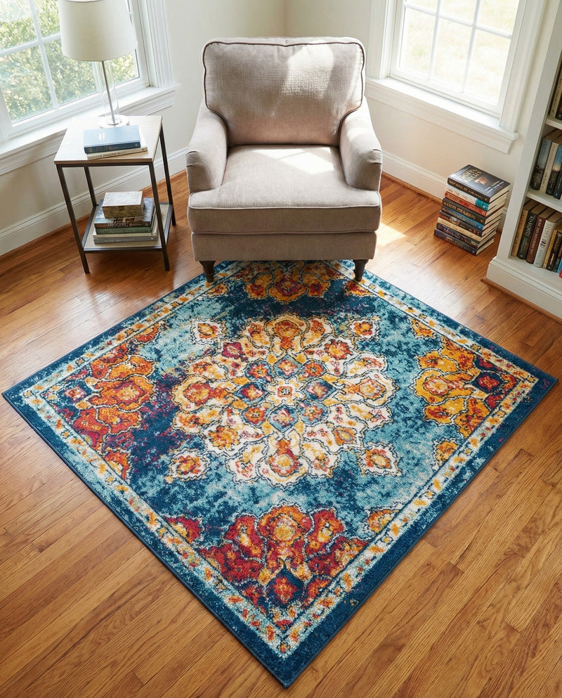 Beverly Grove Collection Area Rug - Melrose (Multi) Square Multi  lifestyle 57