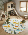 Wonder Tykes Collection Area Rug -  Pastiche Round Ivory  lifestyle 54