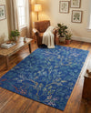 Meadow Breeze Collection Area Rug -  Sunbeam Rectangle Blue  lifestyle 18