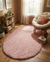 Alpine Plush Collection Area Rug -  Cortina (Dusty Rose) Oval Dusty Rose  lifestyle 46