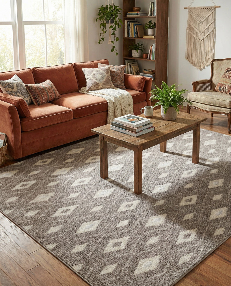 Sienna Collection Area Rug - Umbria Rectangle Cloud Gray  lifestyle 57