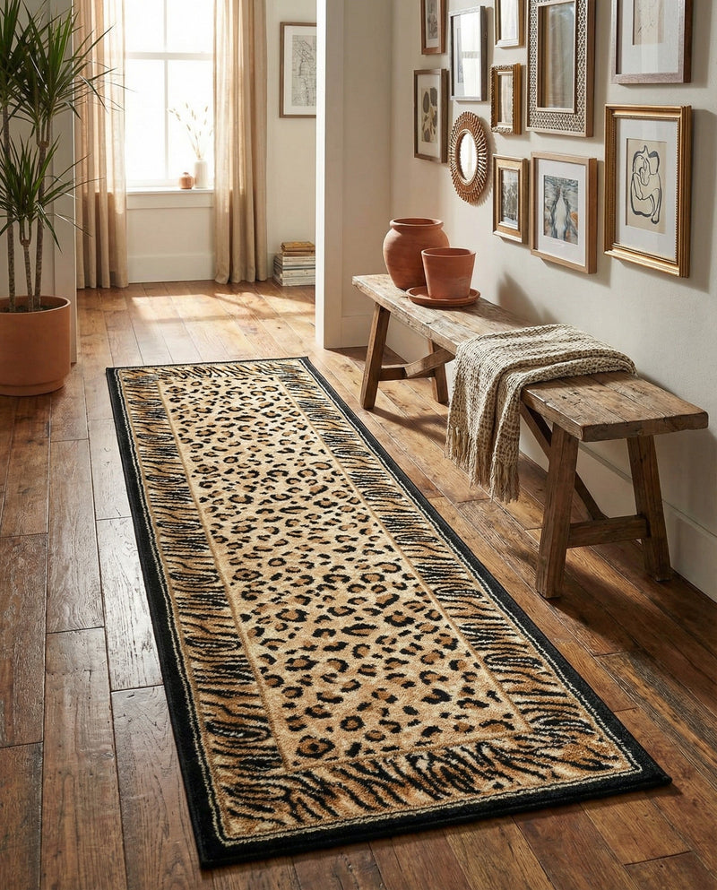 Savannah Sojourn Collection Area Rug -  Chobe Runner Light Brown  lifestyle 54