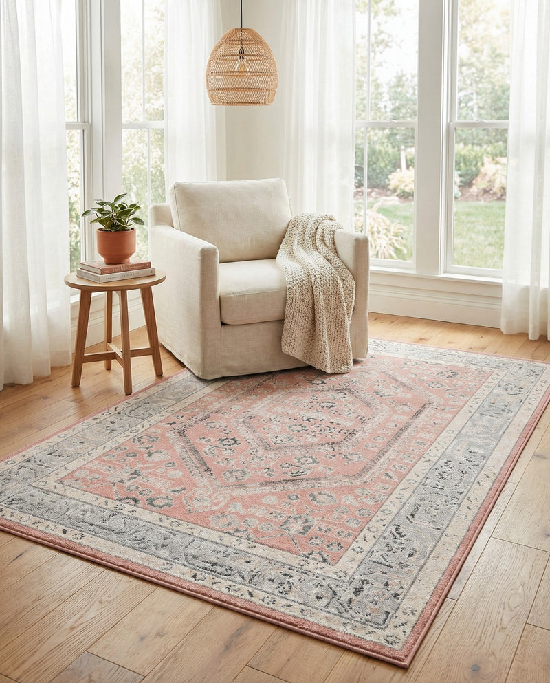 Adriana Terrace Collection Area Rug - Capri (Rose) Rectangle Rose  lifestyle 16