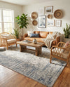 Savannah Elegance Collection Area Rug - Magnolia Rectangle Gray  lifestyle 10