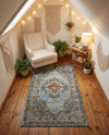 Savannah Soiree Collection Area Rug - Serengeti (Blue) Rectangle Blue  lifestyle 4