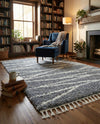 Tranquil Tides Shag Collection Area Rug -  Frost Rectangle Gray  lifestyle 31