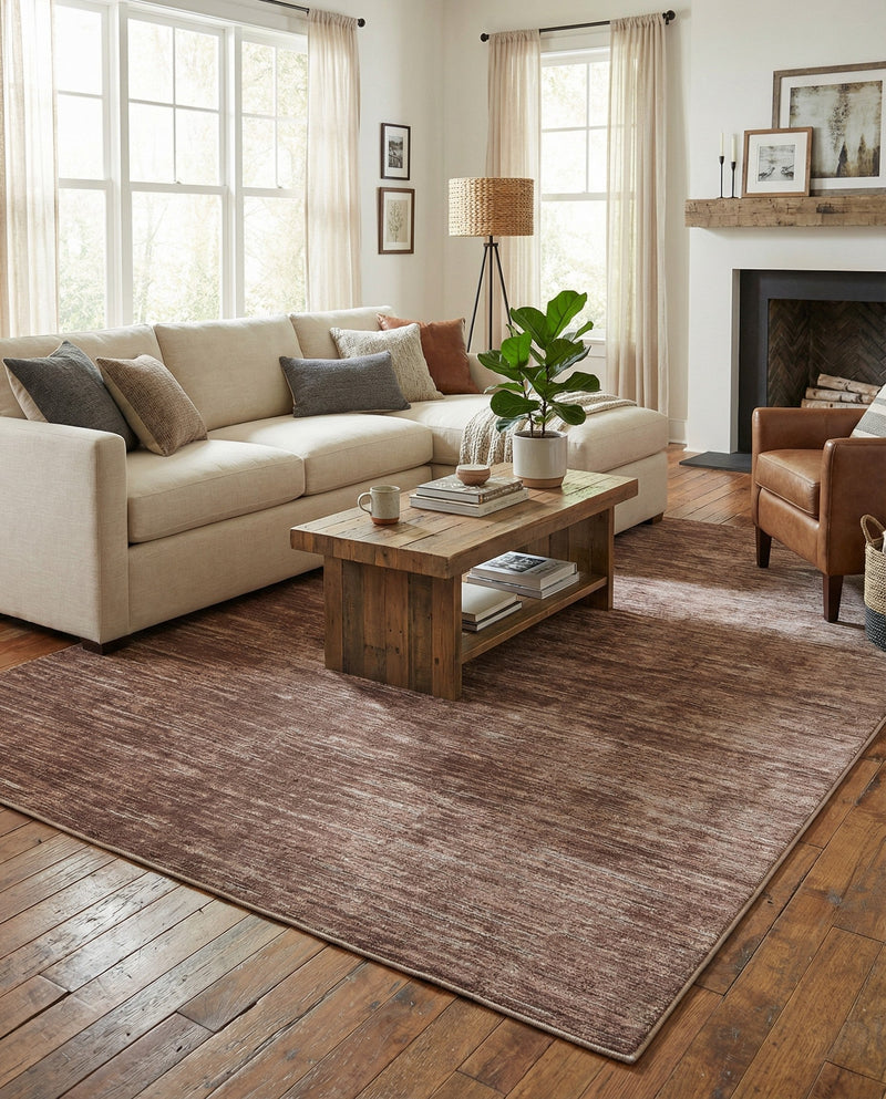 Sahara Essence Collection Area Rug - Oasis (Brown) Rectangle Brown  lifestyle 18