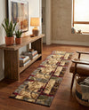 Bistro Lounge Collection Area Rug -  FlatWhite Runner Multi  lifestyle 43