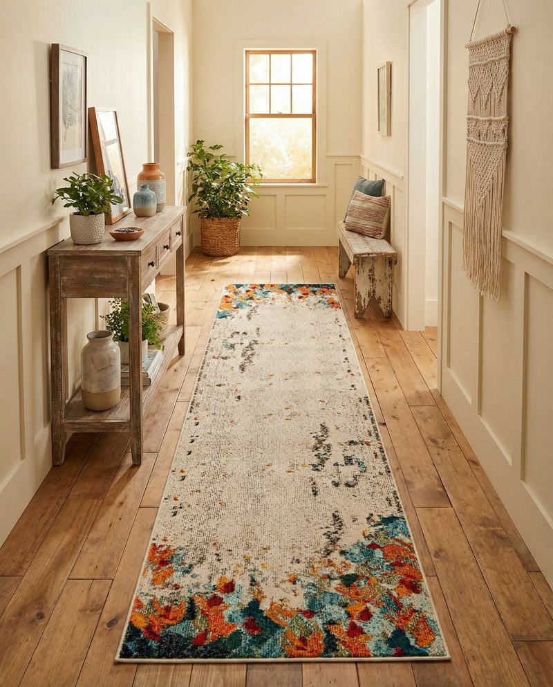 Chromatic Oasis Collection Area Rug -  Twilight Runner Multi  lifestyle 73