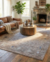 Zagros Shades Collection Area Rug -  Yasuj Rectangle Gray Brown  lifestyle 21