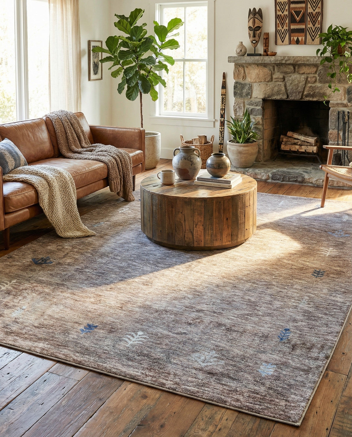 Zagros Shades Collection Area Rug -  Yasuj Rectangle Gray Brown  lifestyle 21