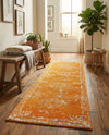 Dover Terrace Collection Area Rug -  Lagoon (Orange) Runner Orange  lifestyle 70