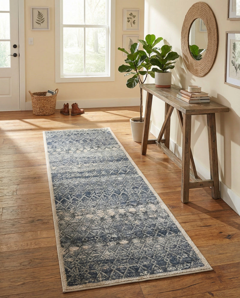 Aegean Elegance Collection Area Rug -  Santorini Runner Gray  lifestyle 34