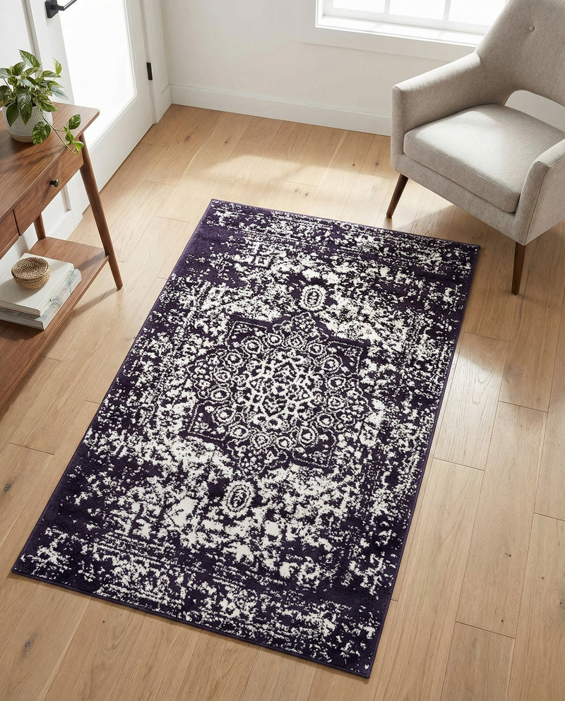 Georgetown Rugs Collection Area Rug - Dupont (Navy Blue) Rectangle Navy Blue  lifestyle 6