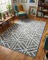 Garden Maze Retreat Collection Area Rug -  Topiarytrail Rectangle Gray  lifestyle 35