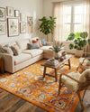 Adriana Terrace Collection Area Rug -  Positano (Orange) Rectangle Orange  lifestyle 4