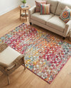 Mediterranean Lattice Collection Area Rug - Santorini (Multi) Rectangle Multi  lifestyle 10