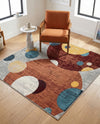 Aegean Elegance Washables Collection Area Rug -  Crete Square Multi  lifestyle 40