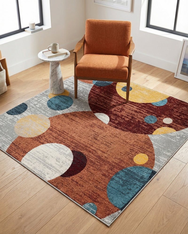 Aegean Elegance Washables Collection Area Rug -  Crete Square Multi  lifestyle 40