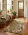 Jaipur Elegance Collection Area Rug -  Nahargarh (Green) Runner Green  lifestyle 76