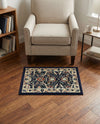 Tabriz Tapestry Collection Area Rug - Sahand (Navy Blue) Rectangle Navy Blue  lifestyle 21