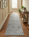 Mediterranean Lattice Collection Area Rug - Santorini (Gray) Runner Gray  lifestyle 46