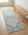 Seychelles Stripes Collection Area Rug - Mahe (Gray and Ivory) Runner Gray and Ivory  lifestyle 58