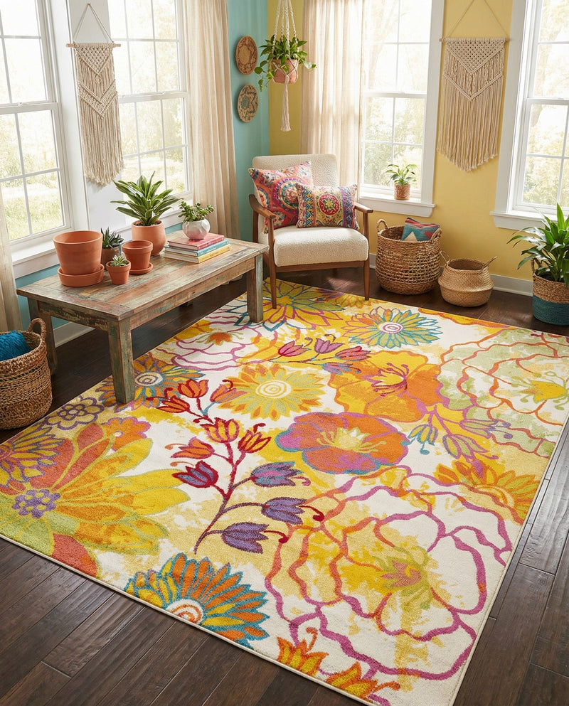 Venetian Elegance Collection Area Rug -  Accademia Rectangle Ivory  lifestyle 62