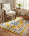 Beverly Grove Collection Area Rug -  Fairfax (Yellow) Square Yellow  lifestyle 57