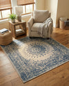 Patio Heritage Collection Area Rug -  Lafayette (Blue) Square Blue  lifestyle 75
