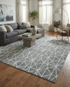 Garden Maze Retreat Collection Area Rug -  Arborlane Rectangle Gray  lifestyle 36