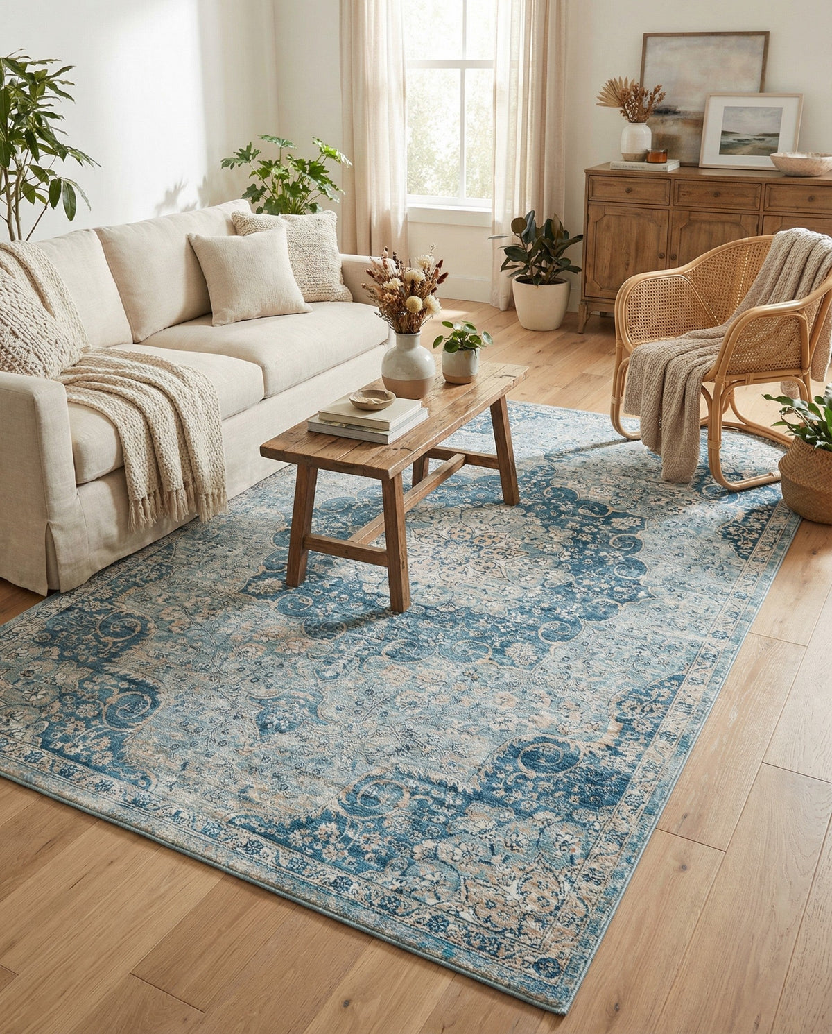 Coastal Haven Collection Area Rug - Seabreeze (Navy Blue) Rectangle Navy Blue  lifestyle 12