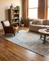 Coastal Haven Collection Area Rug - Seabreeze (Blue) Rectangle Blue  lifestyle 27