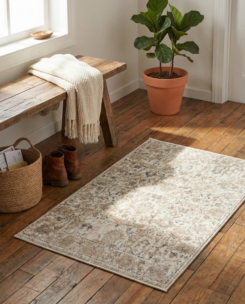Cascade Range Collection Area Rug -  Shasta (Ivory) Rectangle Ivory  lifestyle 28