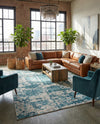 Bloomsbury Elegance Collection Area Rug -  Belgravia Rectangle Blue  lifestyle 13