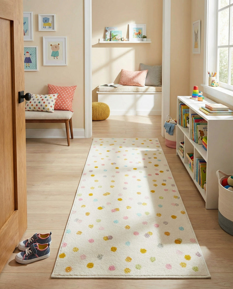 Wonder Tykes Collection Area Rug -  Fable Runner Ivory  lifestyle 42